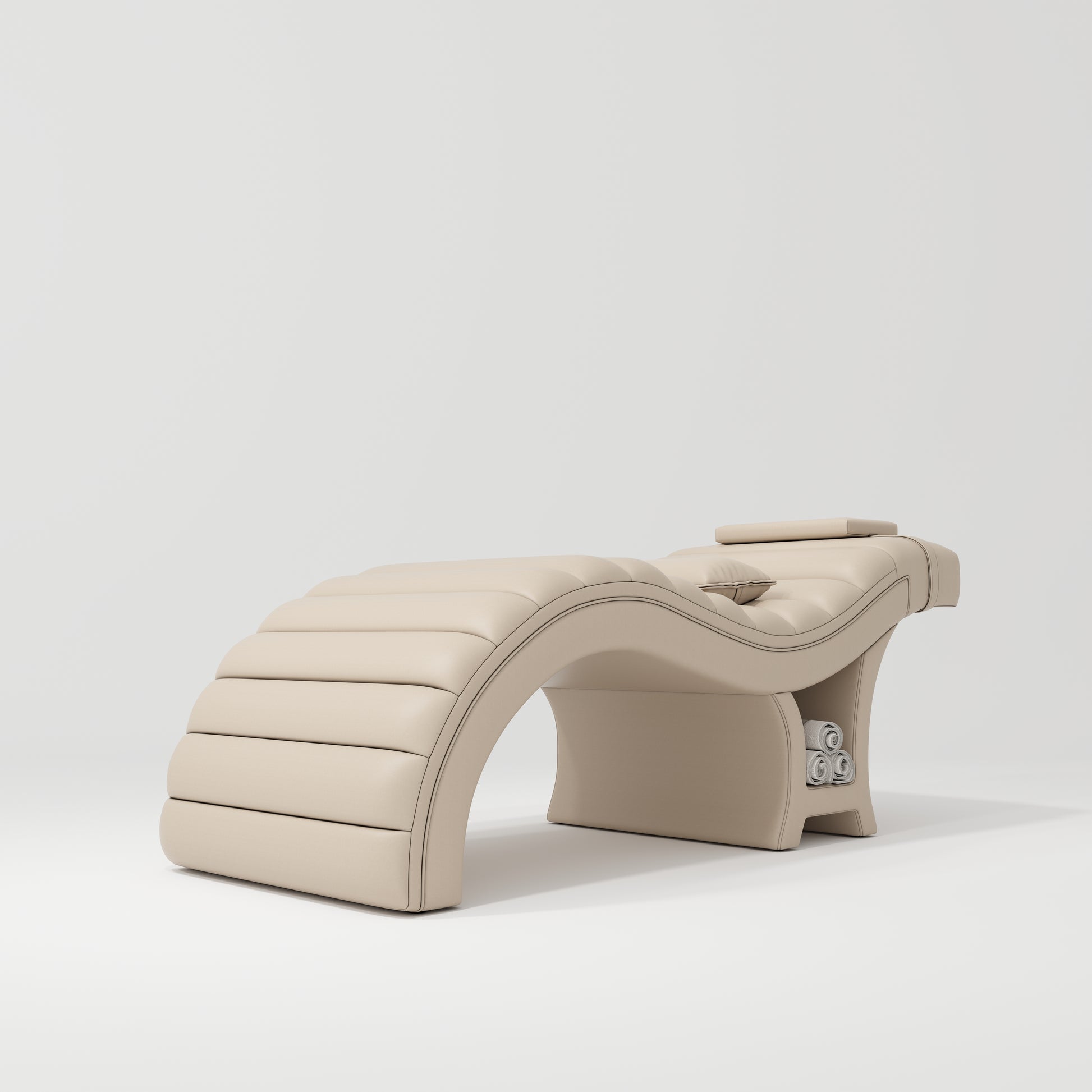 Amèlie Beauty Bed in Latte – Elegant Beauty Bed with Premium Cushioning