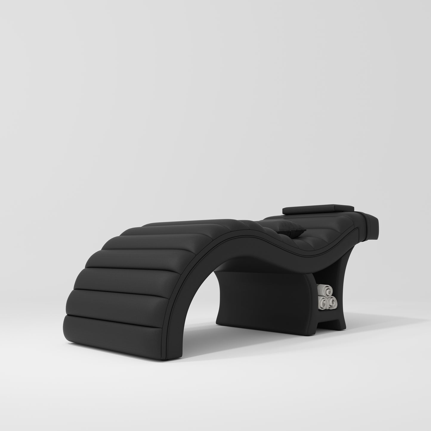 Amèlie Beauty Bed in Midnight Black – Luxury Salon Bed with Curved Design
