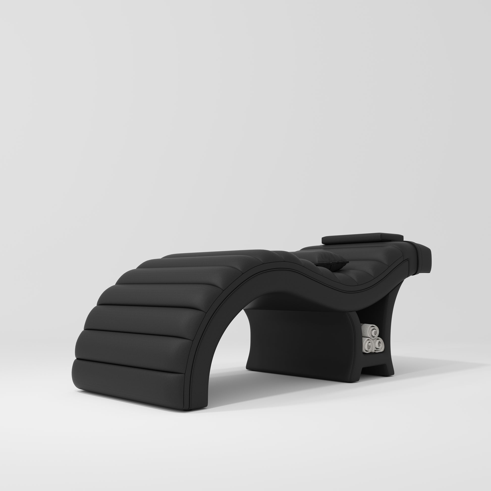 Amèlie Beauty Bed in Midnight Black – Luxury Salon Bed with Curved Design