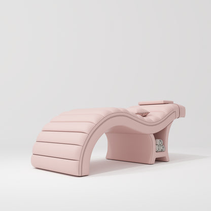 Amèlie Beauty Bed in Plush Pink – Arched Salon Bed with Leather Upholstery
